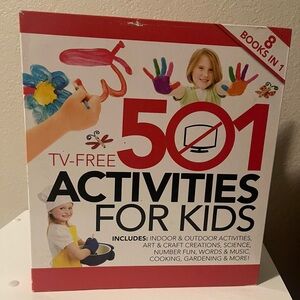501 TV Free Activities For Kids, 8 Books In 1, Cooking Gardening Crafts Music